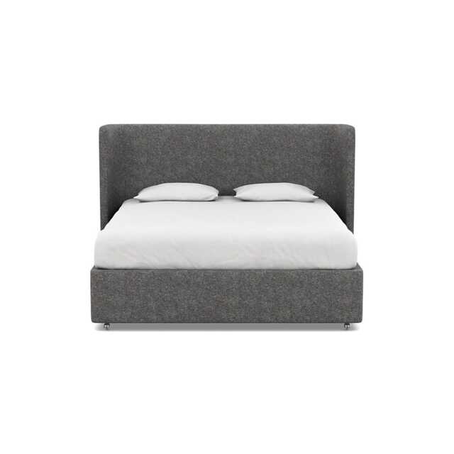 Heal's Deep Divan Super King Melton Wool Shale 2 Footend - image 1
