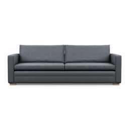 Heal's Palermo 5 Seater Sofa Siena Cotton Shale Grey Brass/Walnut Feet