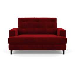 Heal's Mistral Loveseat Smart Luxe Velvet Mulberry Black Feet