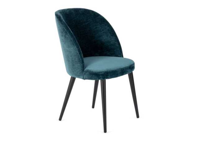 Heal's Austen Dining Chair Blanik Teal Black Leg