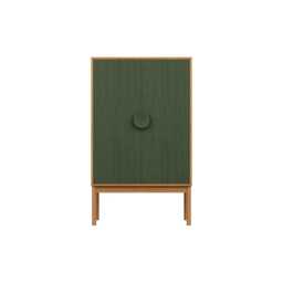 Heal's Tinta Highboard Natural Oak Frame Green Stain Doors