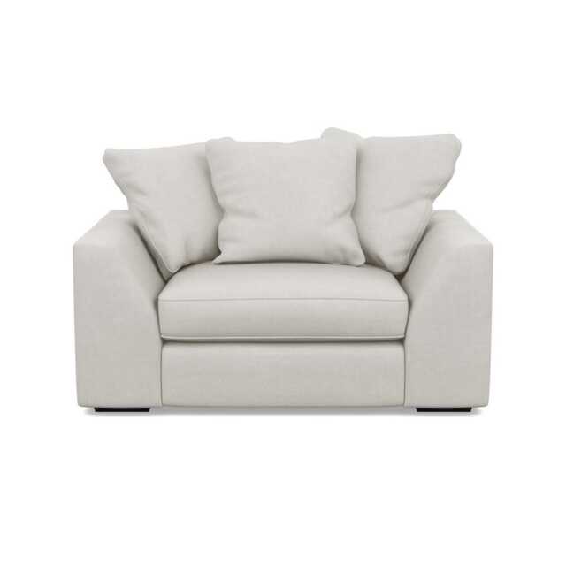 Heal's Cumulus Loveseat Capelo Linen-Cotton Sea Salt Black Feet