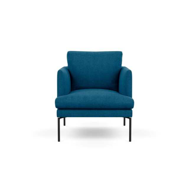 Heal's Matera Armchair St Moritz Wool Teal Black Feet