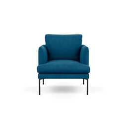 Heal's Matera Armchair St Moritz Wool Teal Black Feet
