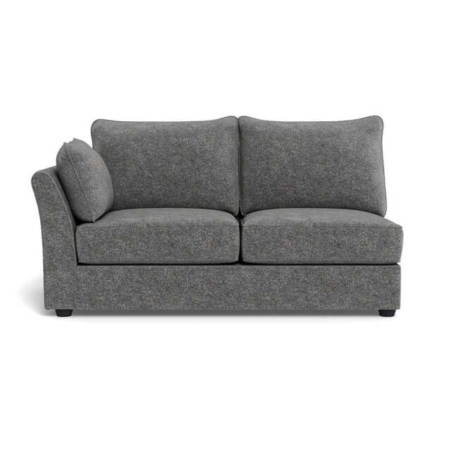 Heal's Tailor Medium Left Hand Facing Corner Unit Melton Wool Shale Black Feet