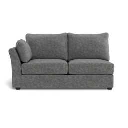 Heal's Tailor Medium Left Hand Facing Corner Unit Melton Wool Shale Black Feet