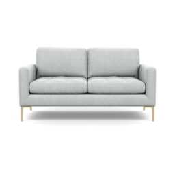 Heal's Eton 2 Seater Sofa Broad Weave Tin Brass Feet