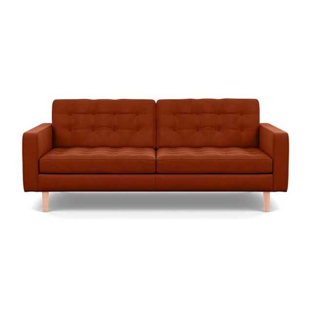 Heal's Hepburn 3 Seater Nobilis Velvet Rust Natural Feet - image 1