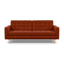 Heal's Hepburn 3 Seater Nobilis Velvet Rust Natural Feet - thumbnail 1