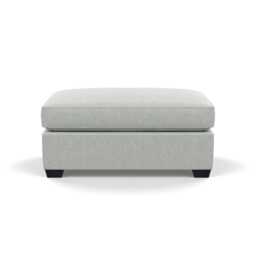 Heal's Torino Footstool Melton Wool Limestone Black Feet