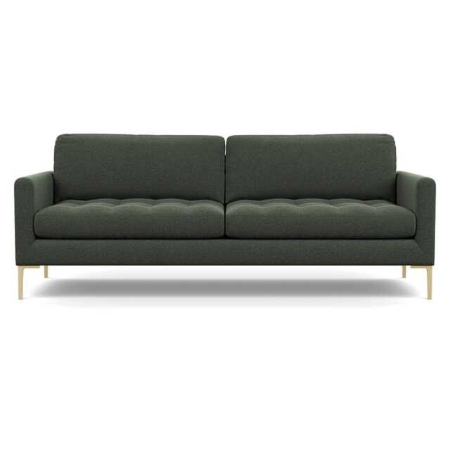 Heal's Eton 4 Seater Sofa Textured Boucle Fern Brass Feet