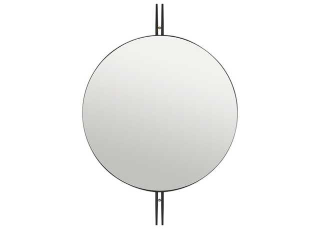 Gubi IOI Wall Mirror Round Ø80cm Black & Brass
