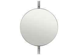 Gubi IOI Wall Mirror Round Ø80cm Black & Brass