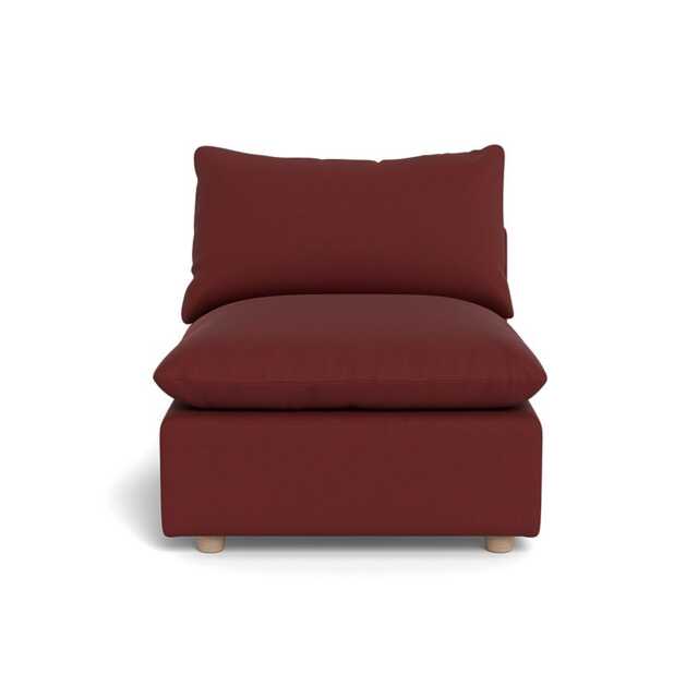 Heal's Astrid Single Unit Capelo Linen-Cotton Etruscan Red Natural Beech Feet