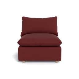 Heal's Astrid Single Unit Capelo Linen-Cotton Etruscan Red Natural Beech Feet