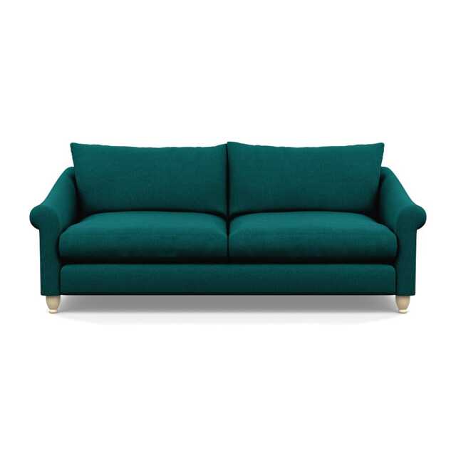 Heal's Devon 4 Seater Sofa Brushed Cotton Pine Natural Feet
