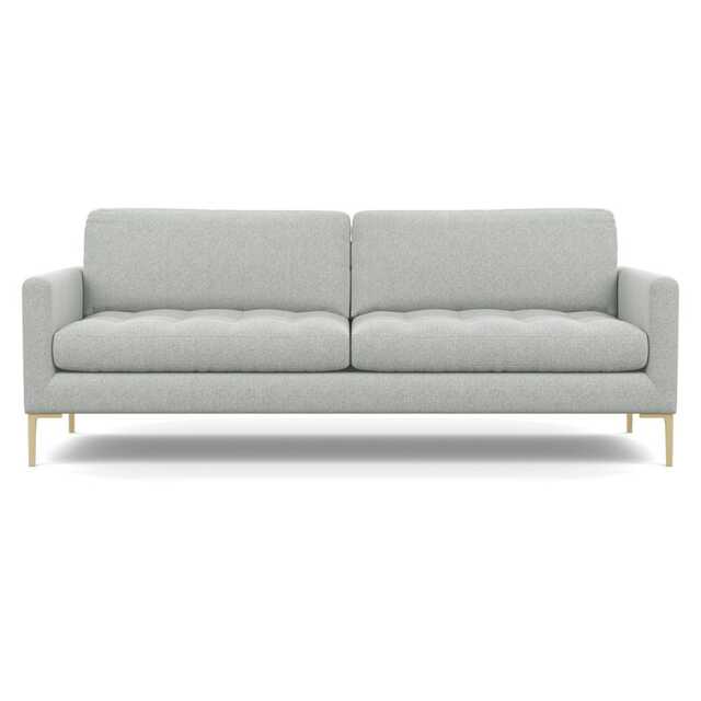 Heal's Eton 4 Seater Sofa Melton Wool Limestone Brass Feet