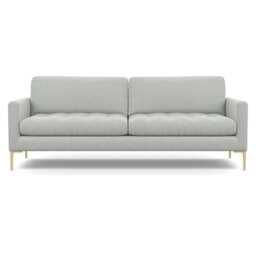 Heal's Eton 4 Seater Sofa Melton Wool Limestone Brass Feet