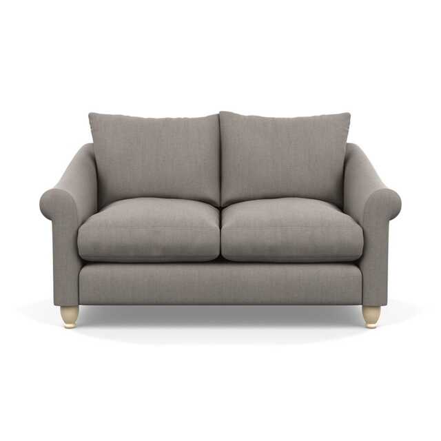 Heal's Devon 2 Seater Sofa Broad Weave Pebble Natural Feet - image 1