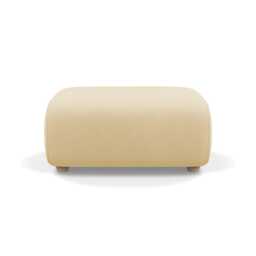 Heal's Lilli Ottoman Smart Luxe Velvet Biscuit Natural Beech Feet