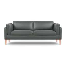 Heal's Sonno 3 Seater Daino Leather Steel Natural Feet