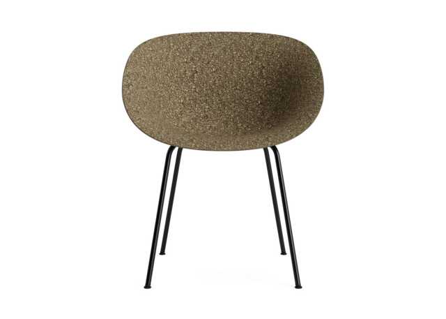Normann Copenhagen Mat Armchair Black Steel Base in Seaweed - image 1