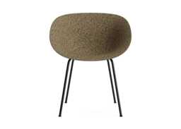 Normann Copenhagen Mat Armchair Black Steel Base in Seaweed