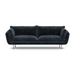 Heal's Allora 4 Seater Sofa Velvet Boucle Space Stainless Steel Feet