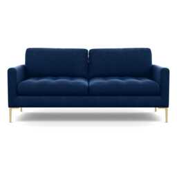 Heal's Eton 3 Seater Sofa Velvet Midnight Brass Feet