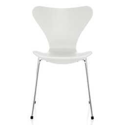 Fritz Hansen Series 7 Chair Coloured Ash White Chrome Legs