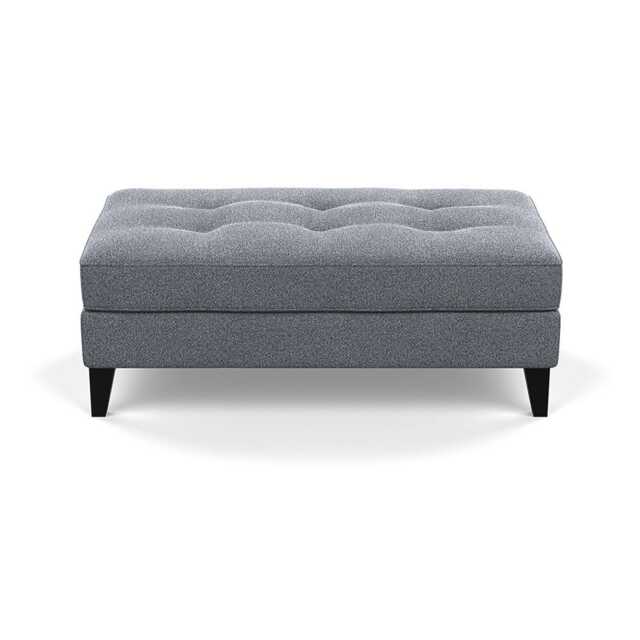 Heal's Mistral Footstool Textured Boucle Steel Black Feet