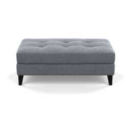 Heal's Mistral Footstool Textured Boucle Steel Black Feet