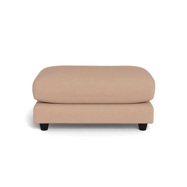 Heal's Snooze Footstool Capelo Linen-Cotton Rosedale Black Feet