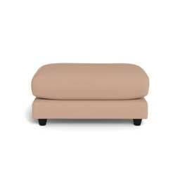 Heal's Snooze Footstool Capelo Linen-Cotton Rosedale Black Feet