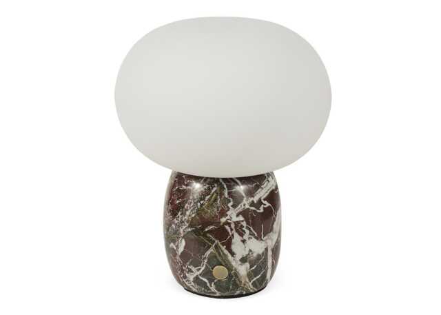 Heal's Pebble LED Portable Table Lamp Burgundy Marble