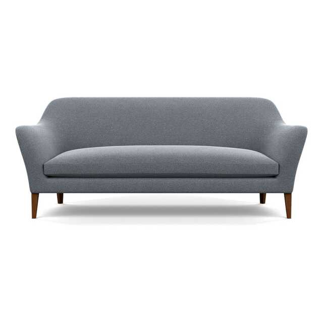 Heal's Wallis 4 Seater Sofa Boucle Steel Stained Oak Feet