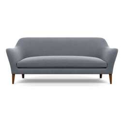 Heal's Wallis 4 Seater Sofa Boucle Steel Stained Oak Feet
