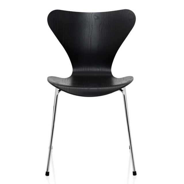 Fritz Hansen Series 7 Chair Coloured Ash Black Chrome Legs
