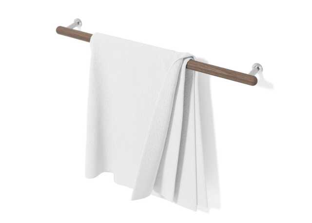Wireworks Yoku Single Towel Rail Walnut