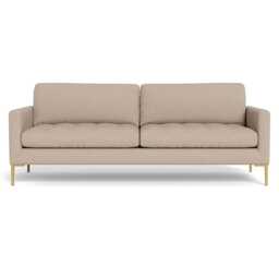 Heal's Eton 4 Seater Sofa Boucle Tweed Pearl Brass Feet