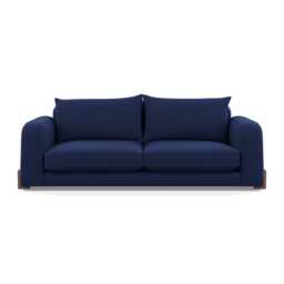 Heal's Nuvola 4 Seater Sofa Melton Wool New Navy Walnut Stained Feet