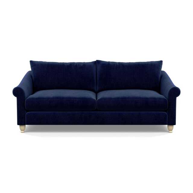 Heal's Devon 4 Seater Sofa Smart Luxe Velvet Midnight Natural Feet