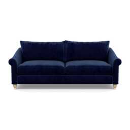 Heal's Devon 4 Seater Sofa Smart Luxe Velvet Midnight Natural Feet