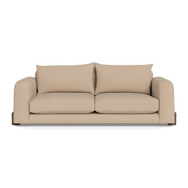 Heal's Nuvola 4 Seater Sofa Capelo Linen-Cotton Bamboo Walnut Stained Oak Feet - image 1