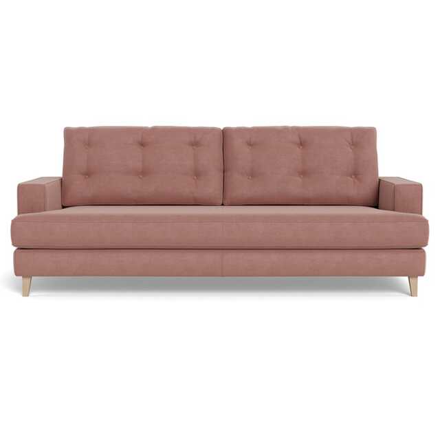 Heal's Mistral 4 Seater Sofa Smart Luxe Velvet Dusky Pink Natural Beech Feet - image 1