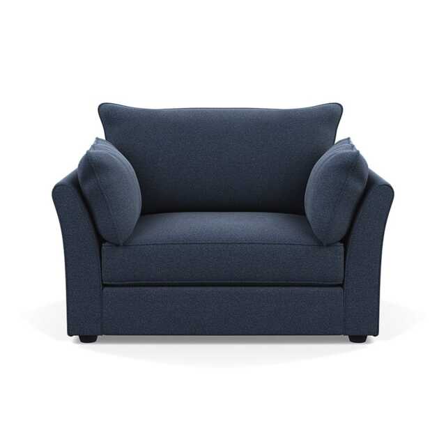 Heal's Tailor Loveseat Boucle Indigo Black Beech Feet