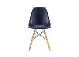 Vitra Eames Fibreglass Chair DSW Eames Navy Blue 02 Golden Maple Base 05 Glides - thumbnail 1