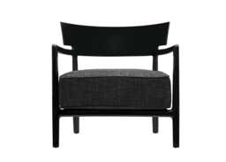Kartell Cara Chair Black Frame Anthracite Seat - thumbnail 1