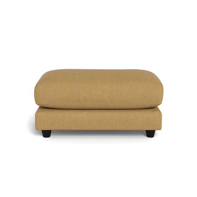 Heal's Snooze Footstool Boucle Tweed Citrine Black Feet