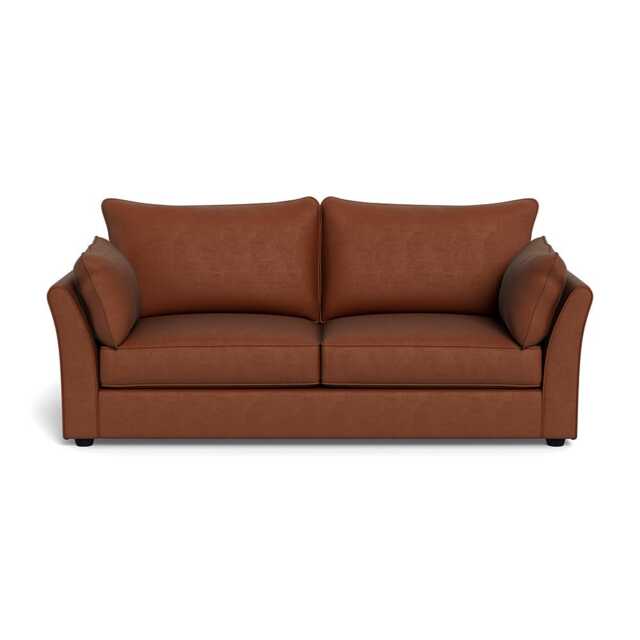 Heal's Tailor 4 Seater Sofa Smart Luxe Velvet Tawny Black Feet